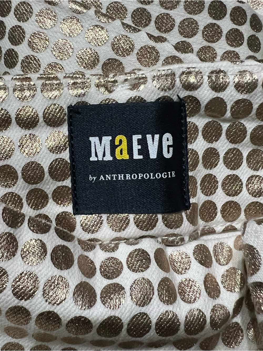 Maeve Colette High-Rise Wide Leg Cropped Rose Gold Polka Dot Limited Edition - Picture 6 of 8
